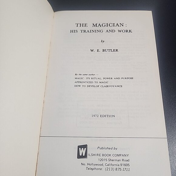 THE MAGICIAN: HIS TRAINING AND WORK By W. E. Butler 1972 Edition - Picture 7 of 11
